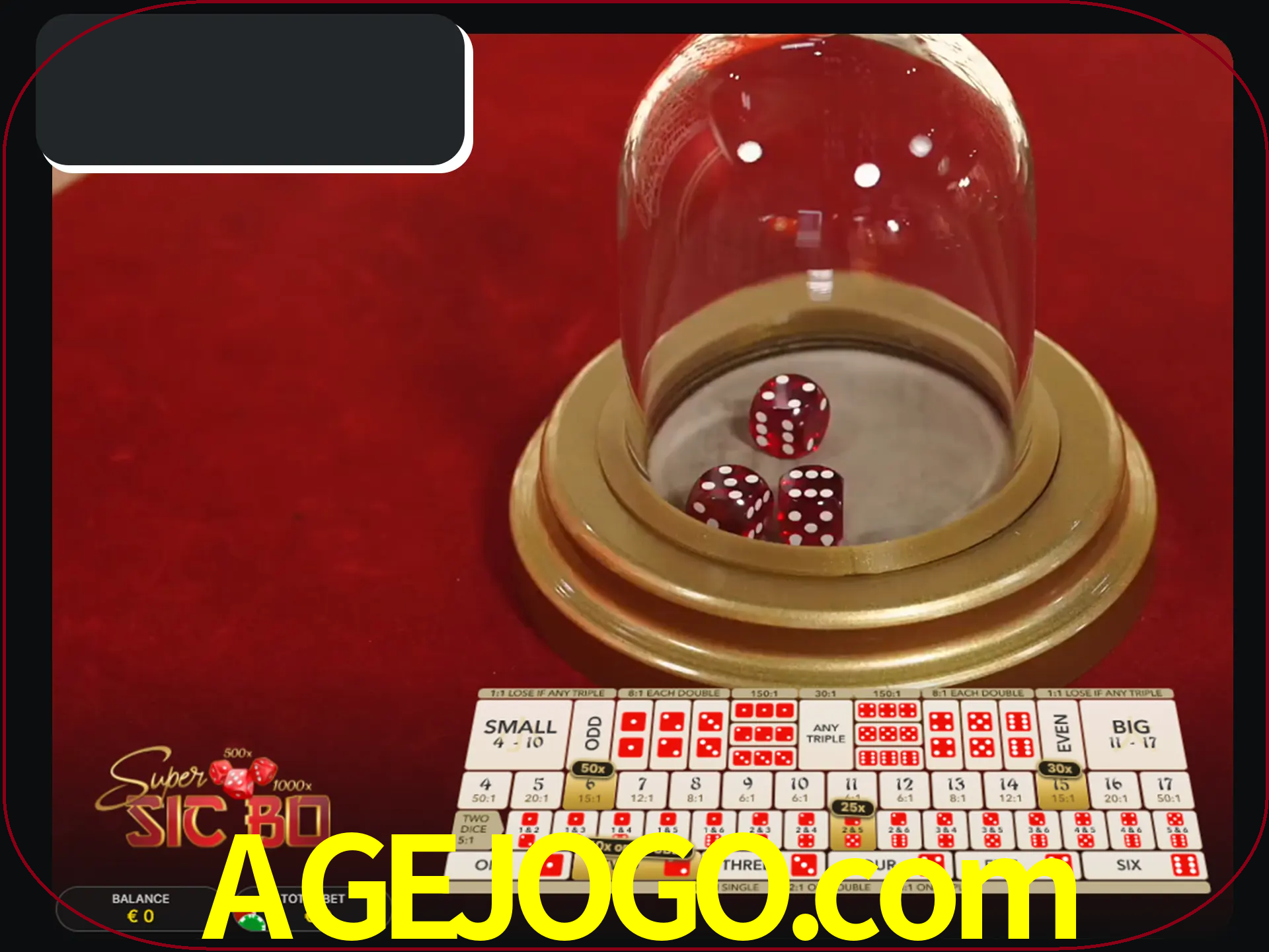 Deixe os dados ao seu lado nos jogos da Sic Bo.