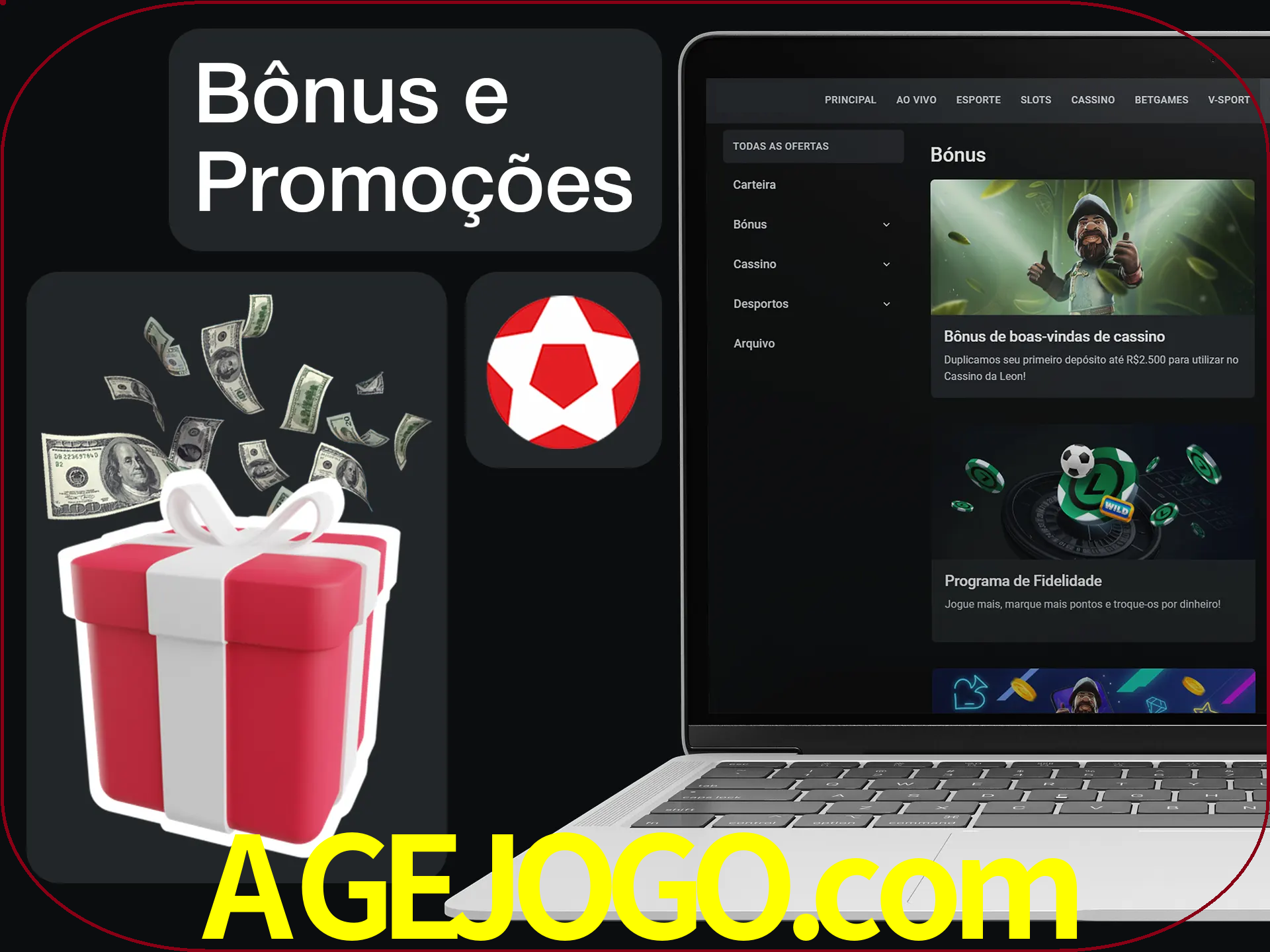 Verifique se há novos bônus e promoções.