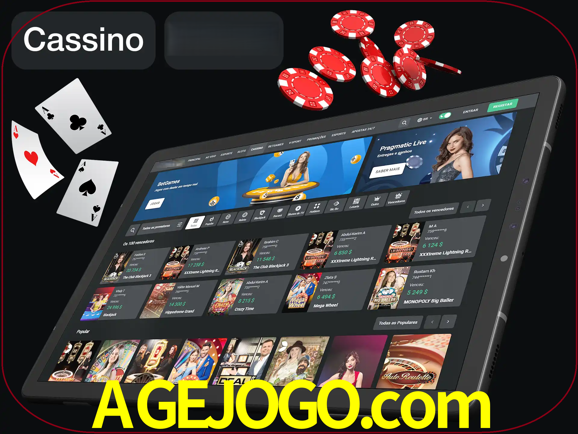 Jogue vários jogos de cassino em nosso cassino.