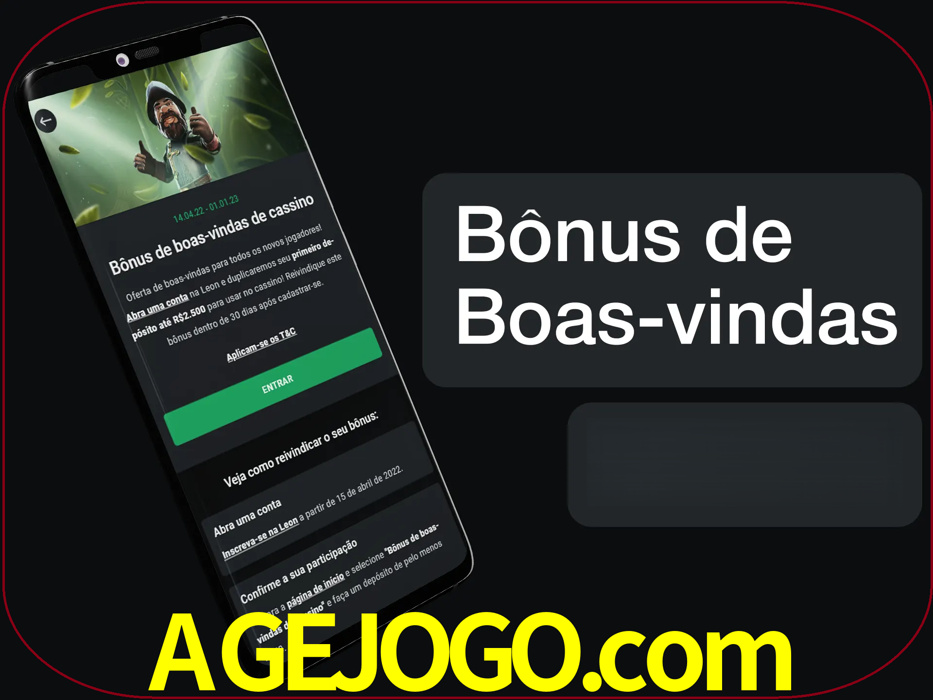 Não se esqueça de usar o bônus de boas-vindas.